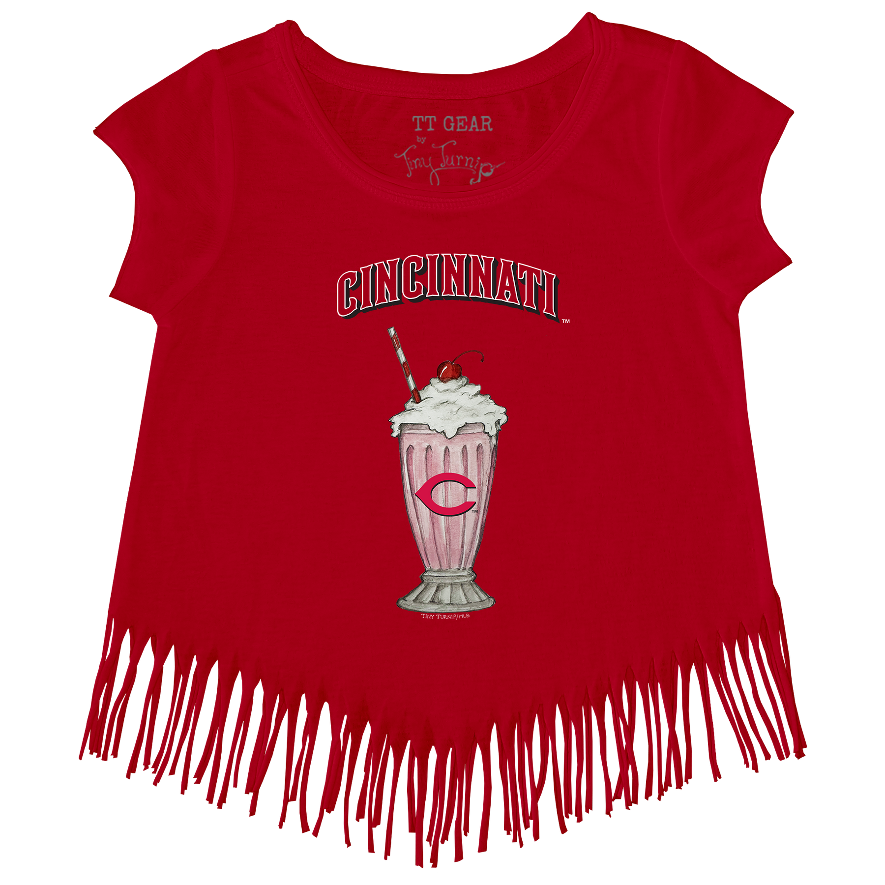 Cincinnati Reds Milkshake Fringe Tee