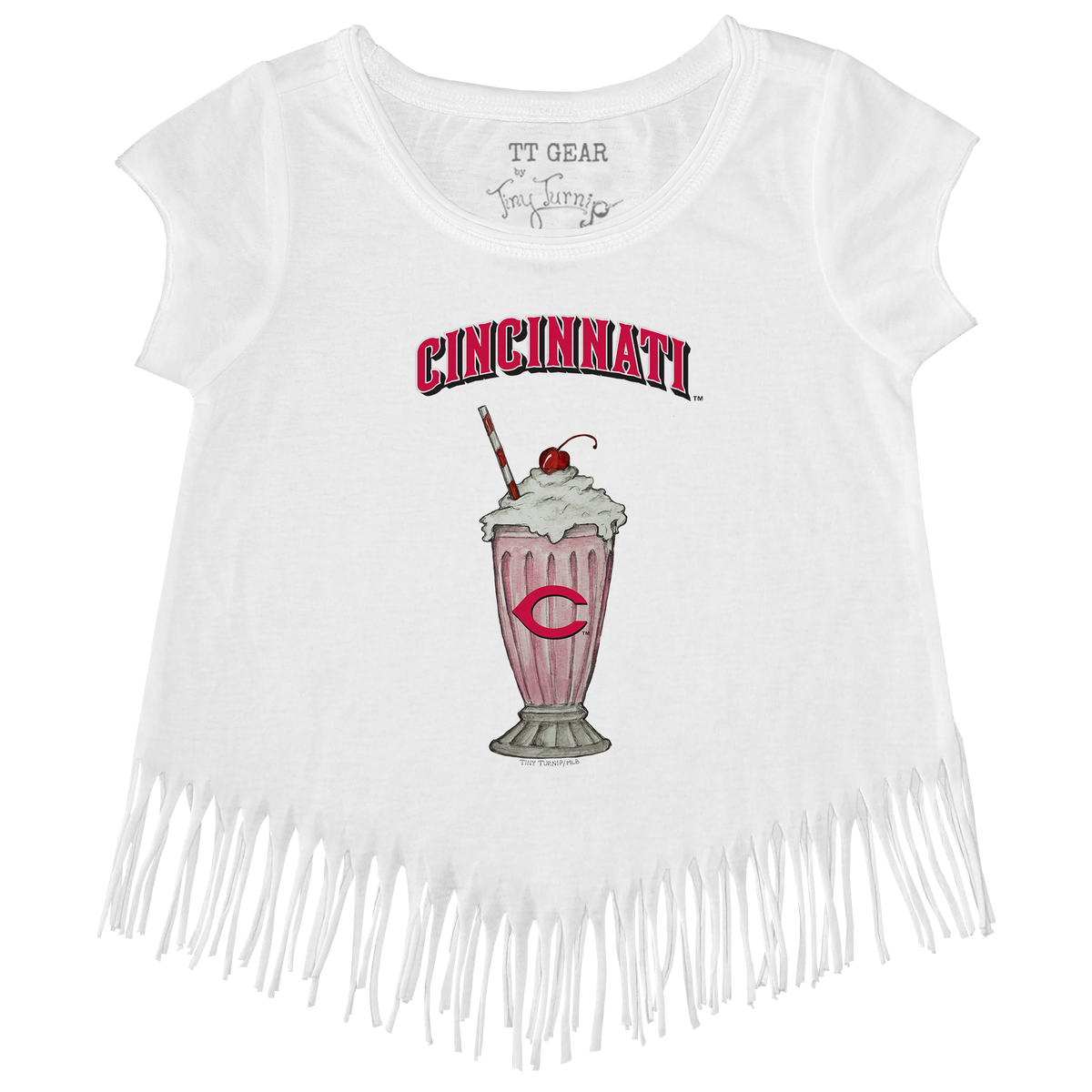 Cincinnati Reds Milkshake Fringe Tee