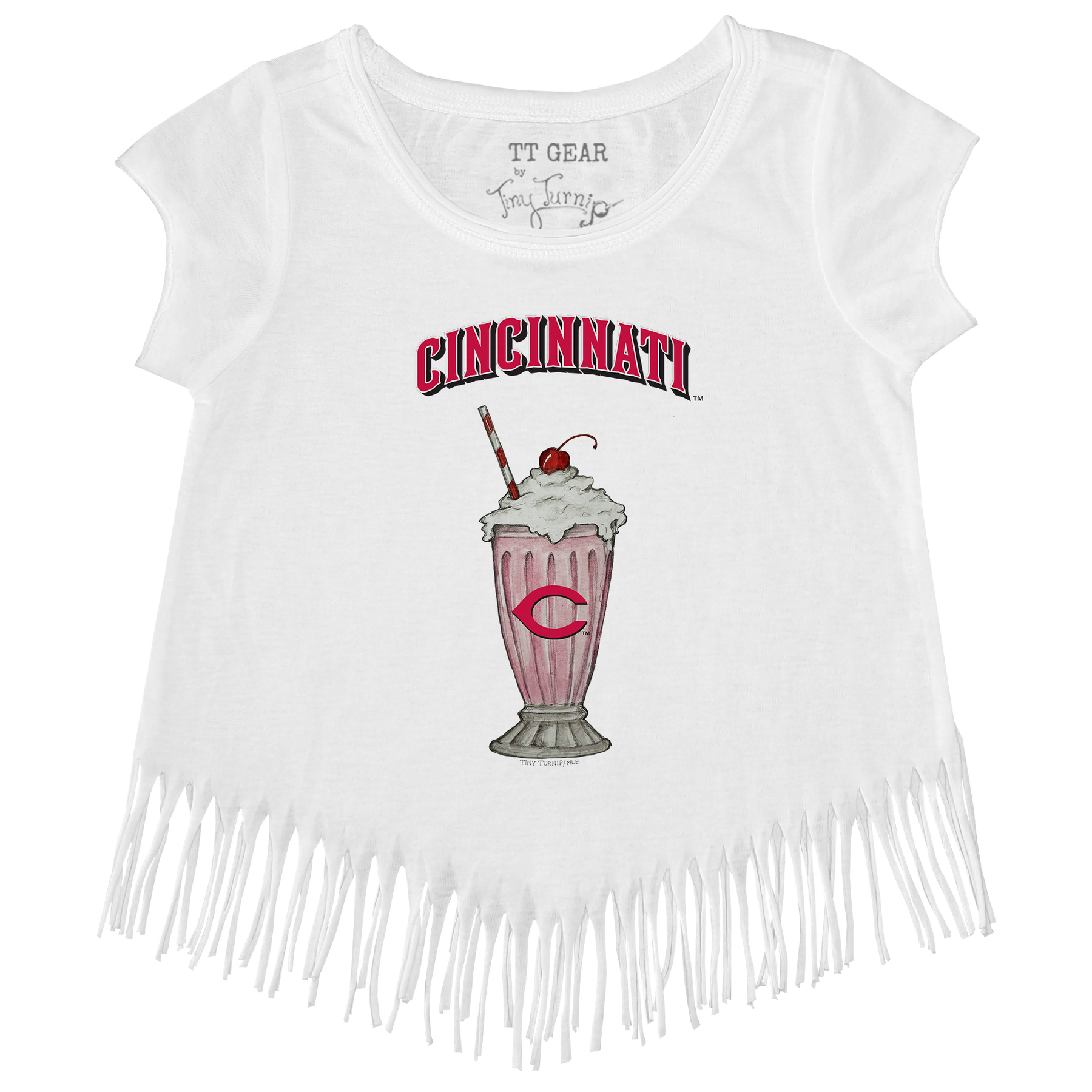 Cincinnati Reds Milkshake Fringe Tee