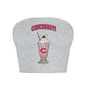 Cincinnati Reds Milkshake Crop Tube Top