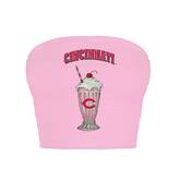 Cincinnati Reds Milkshake Crop Tube Top