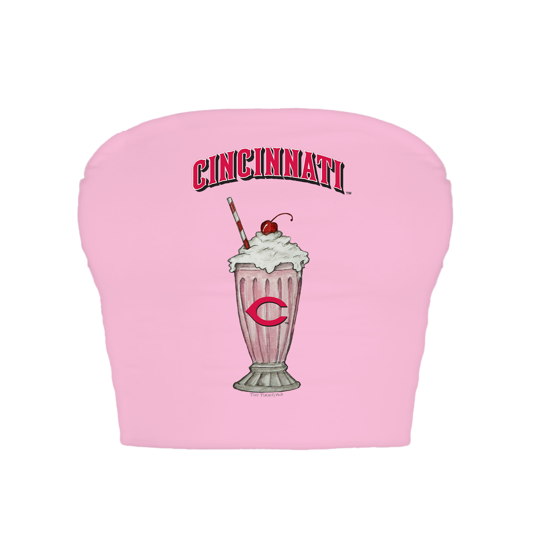 Cincinnati Reds Milkshake Crop Tube Top