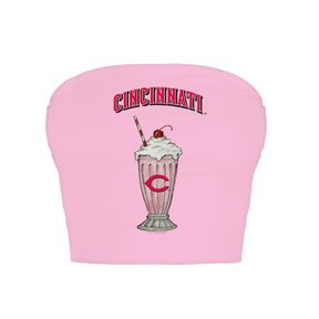 Cincinnati Reds Milkshake Crop Tube Top
