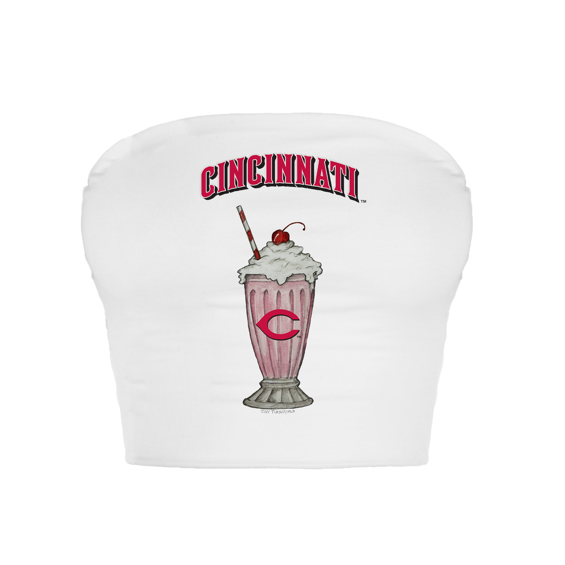 Cincinnati Reds Milkshake Crop Tube Top
