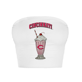 Cincinnati Reds Milkshake Crop Tube Top