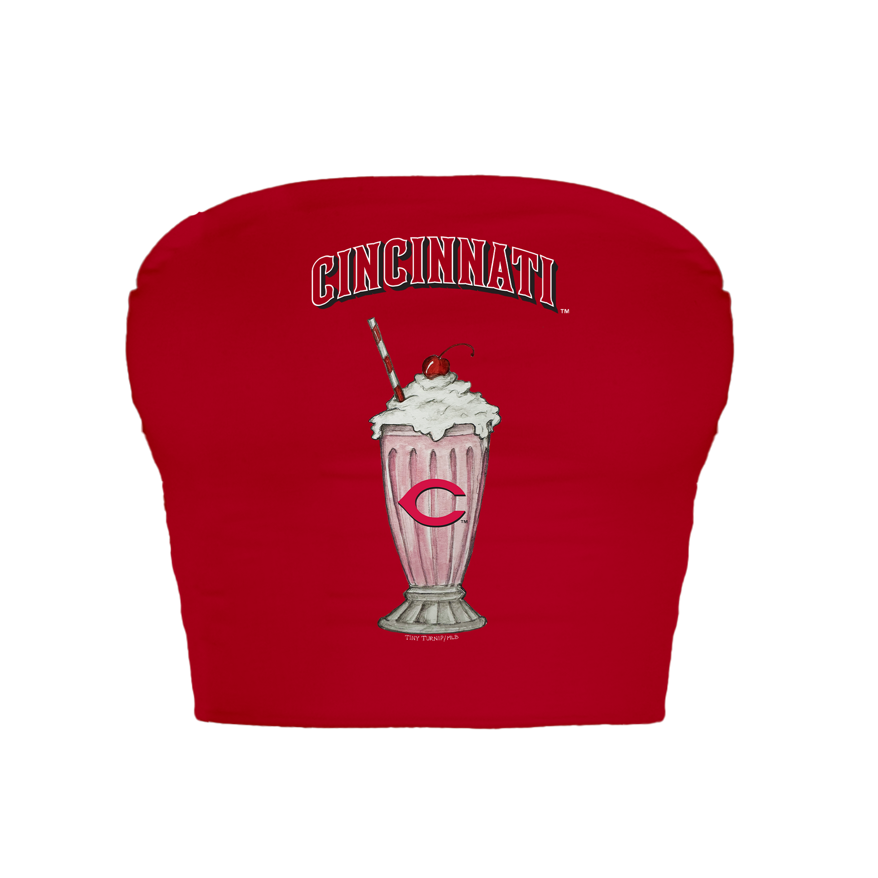 Cincinnati Reds Milkshake Crop Tube Top