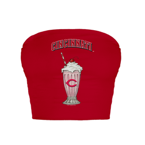 Cincinnati Reds Milkshake Crop Tube Top