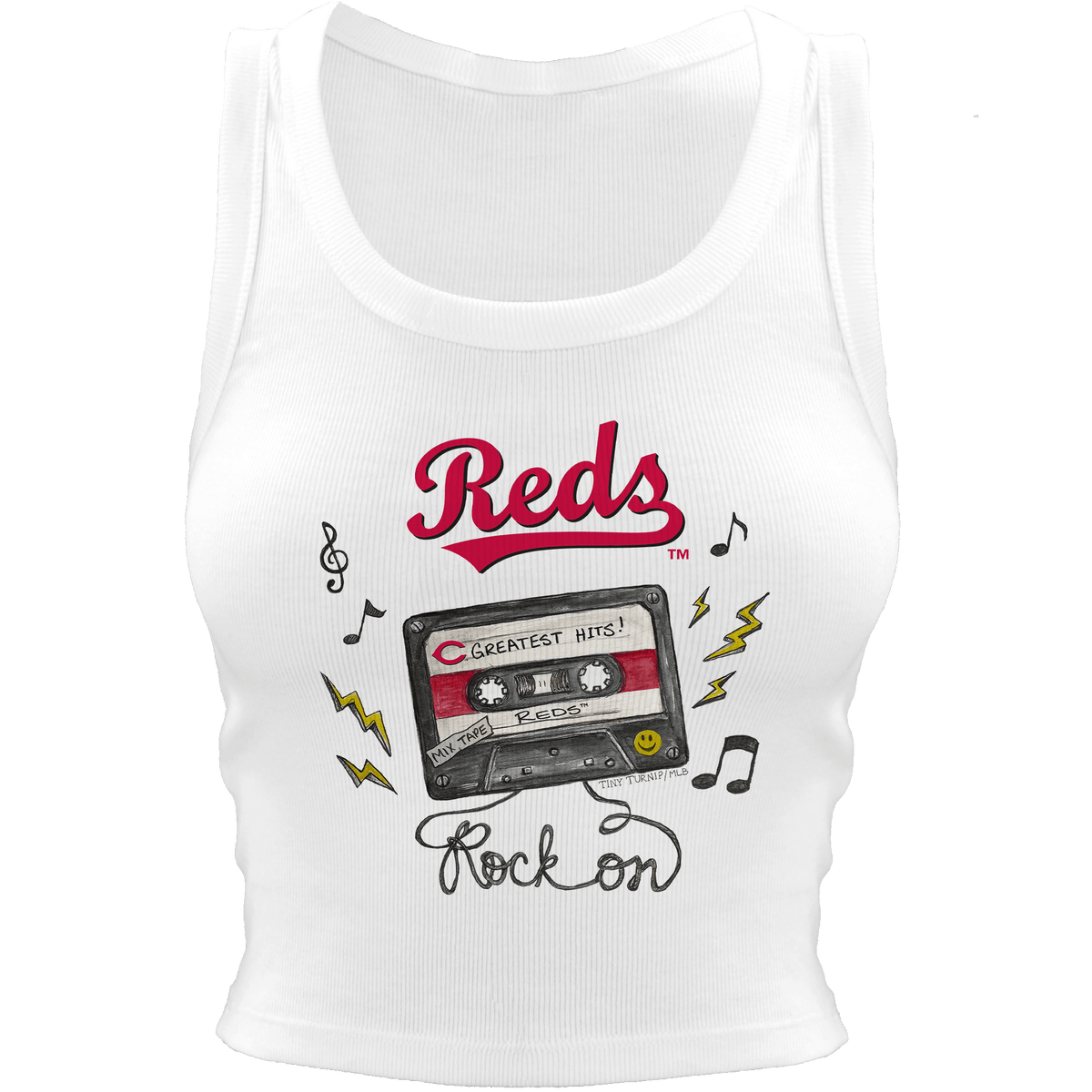 Cincinnati Reds Mixtape Crop Tank
