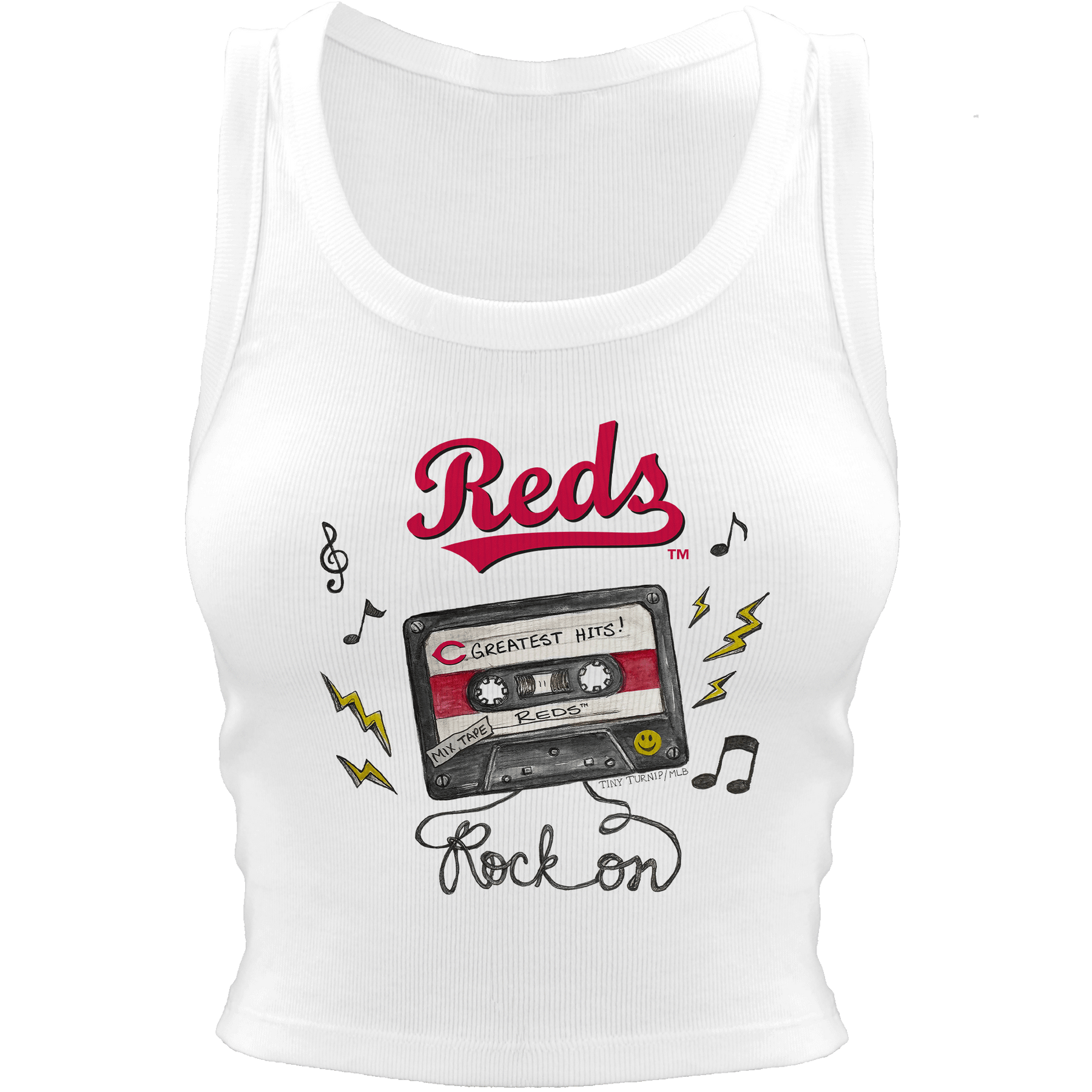Cincinnati Reds Mixtape Crop Tank