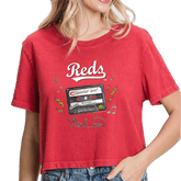 Cincinnati Reds Mixtape Vintage Crop Tee