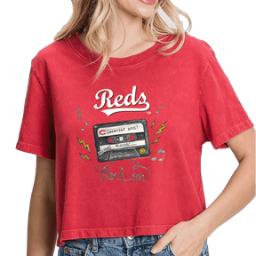 Cincinnati Reds Mixtape Vintage Crop Tee