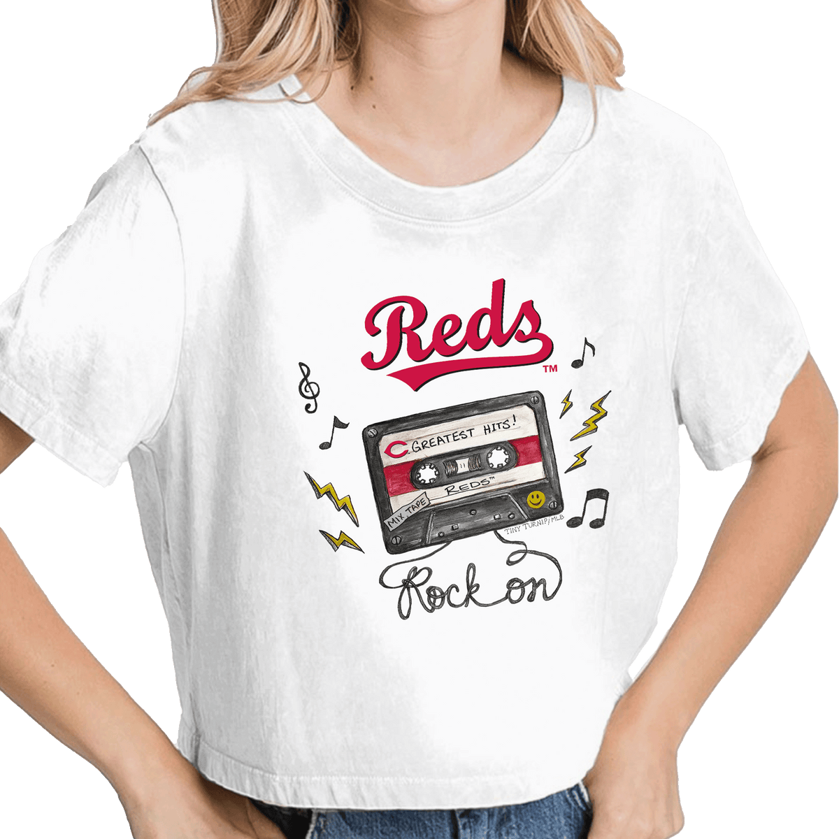 Cincinnati Reds Mixtape Vintage Crop Tee