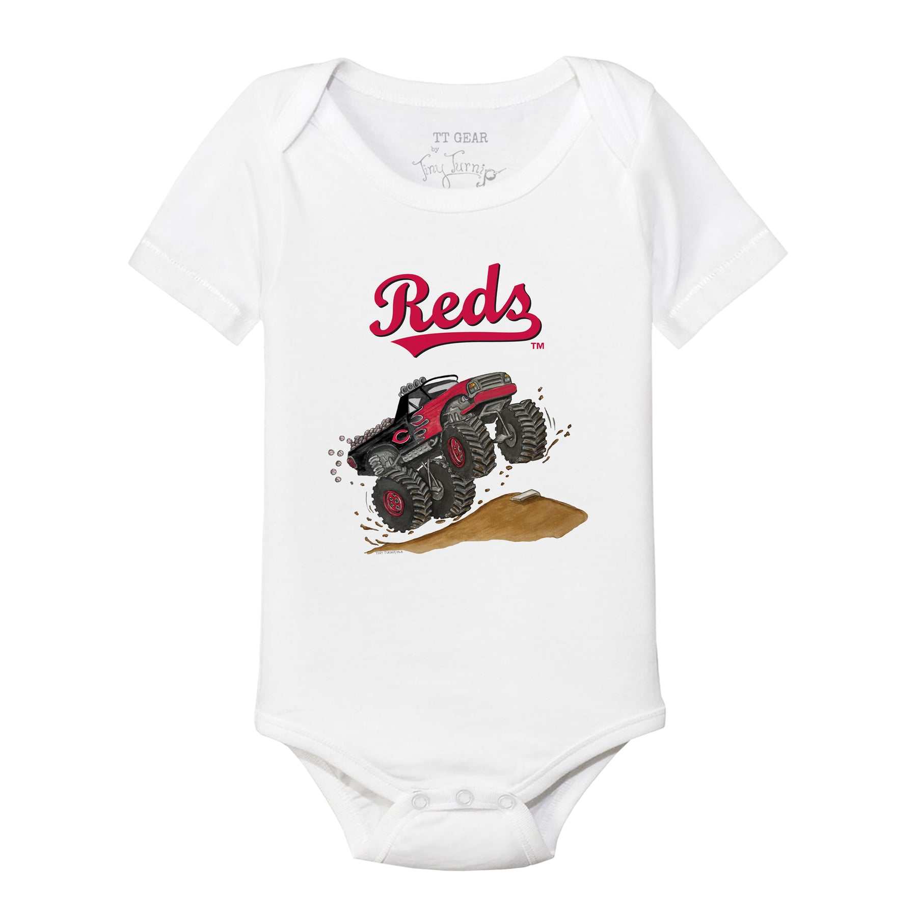 Cincinnati Reds Monster Truck Short Sleeve Snapper