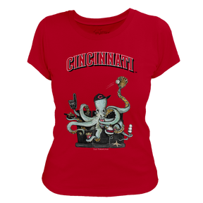 Cincinnati Reds Octopus Tee Shirt