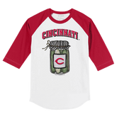 Cincinnati Reds Pickle Jar 3/4 Red Sleeve Raglan