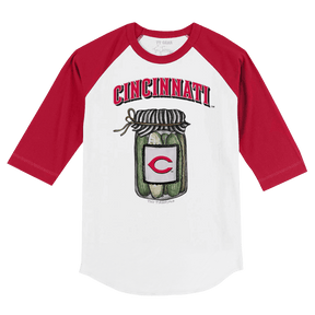 Cincinnati Reds Pickle Jar 3/4 Red Sleeve Raglan