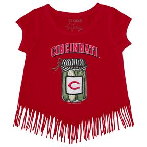 Cincinnati Reds Pickle Jar Fringe Tee