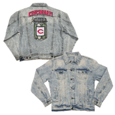 Cincinnati Reds Pickle Jar Boyfriend Denim Jacket