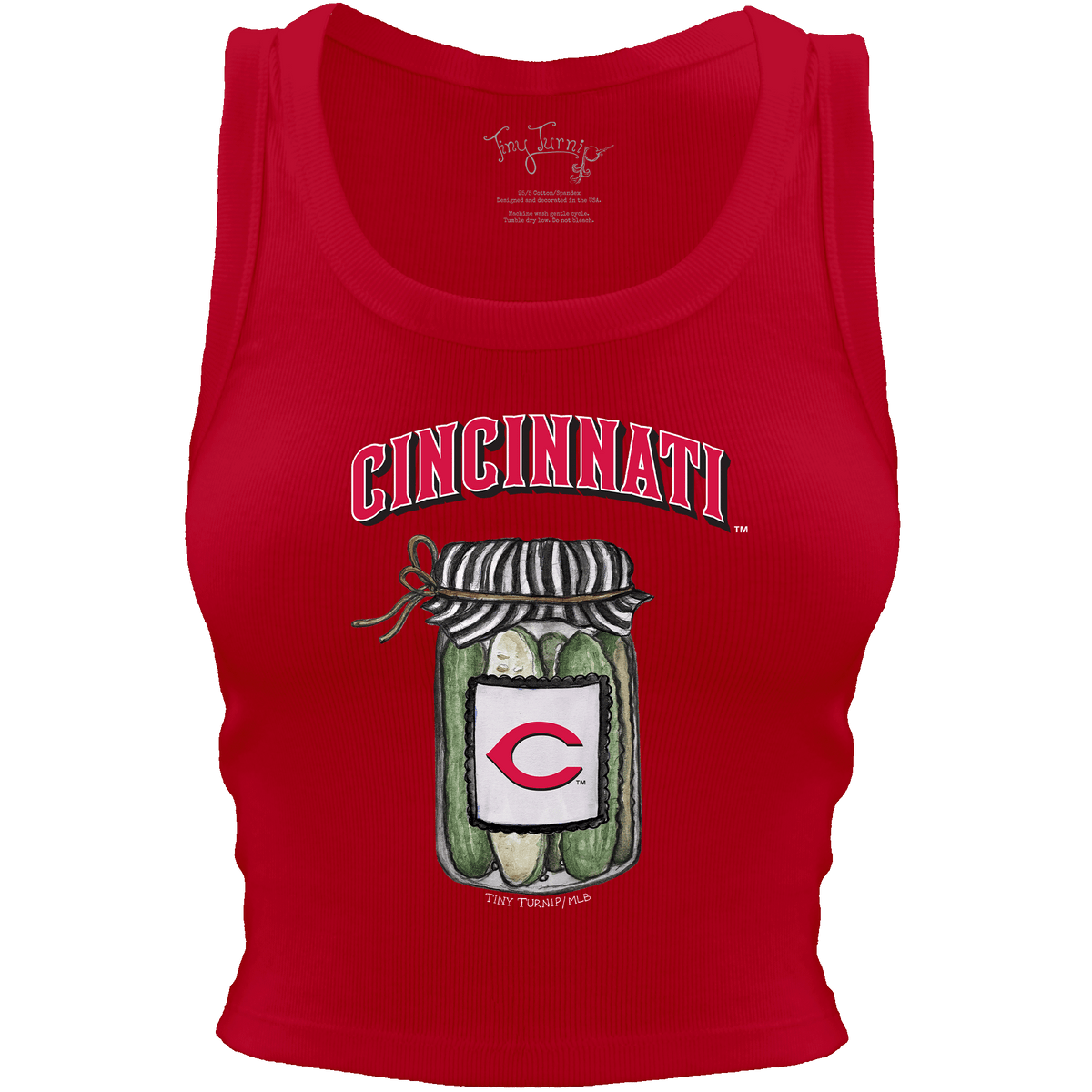 Cincinnati Reds Pickle Jar Crop Tank