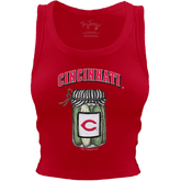 Cincinnati Reds Pickle Jar Crop Tank