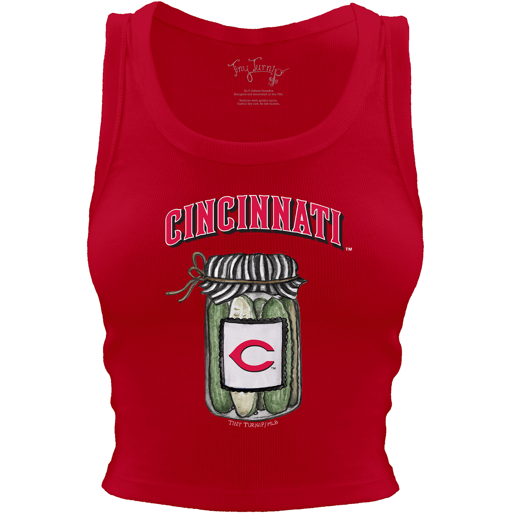 Cincinnati Reds Pickle Jar Crop Tank