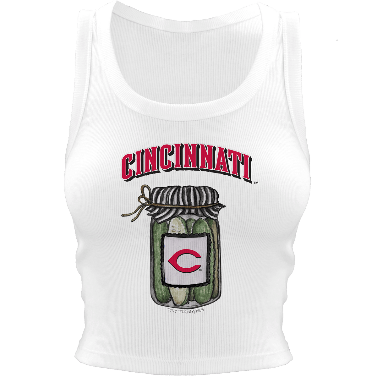 Cincinnati Reds Pickle Jar Crop Tank