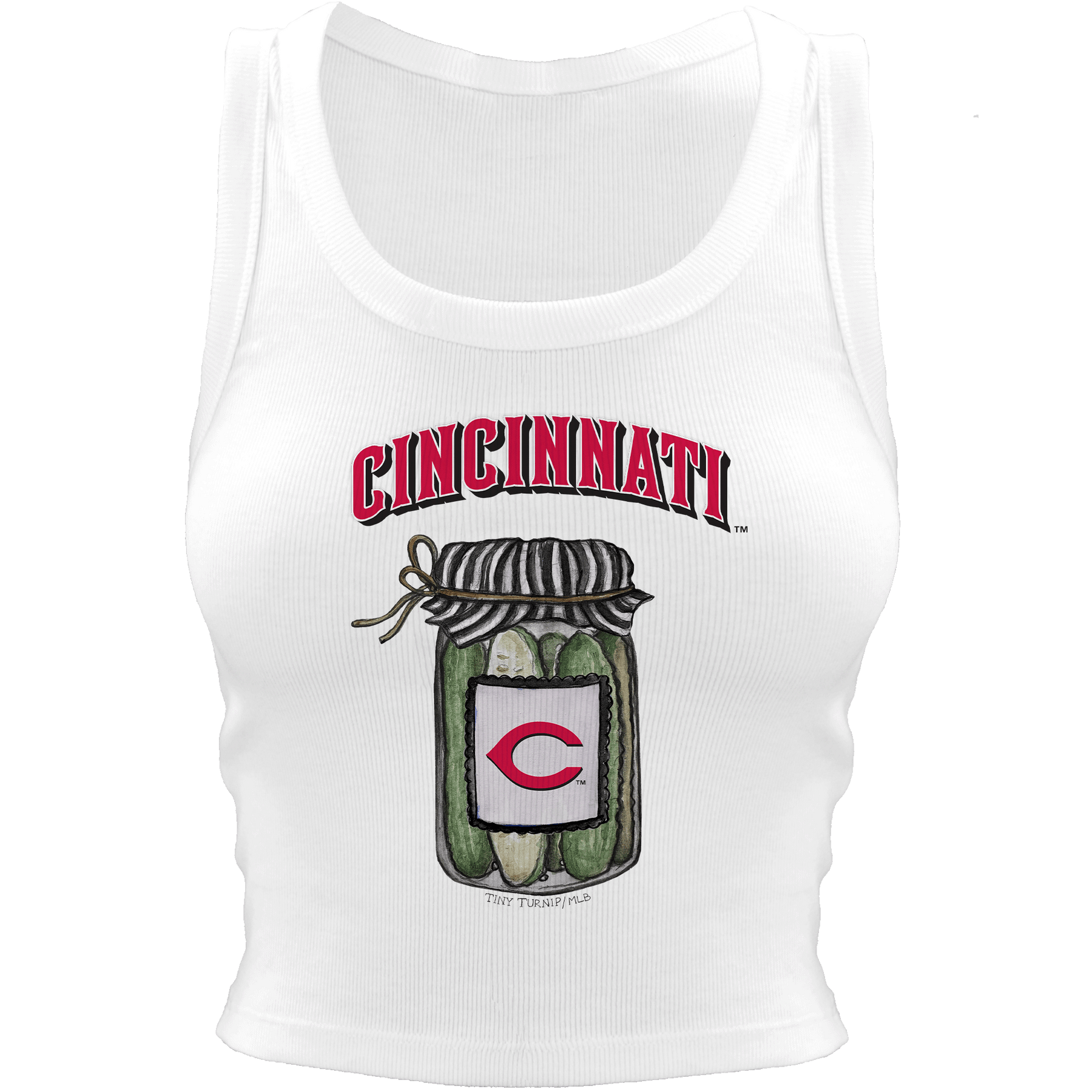 Cincinnati Reds Pickle Jar Crop Tank