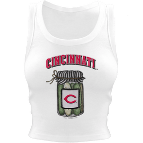 Cincinnati Reds Pickle Jar Crop Tank