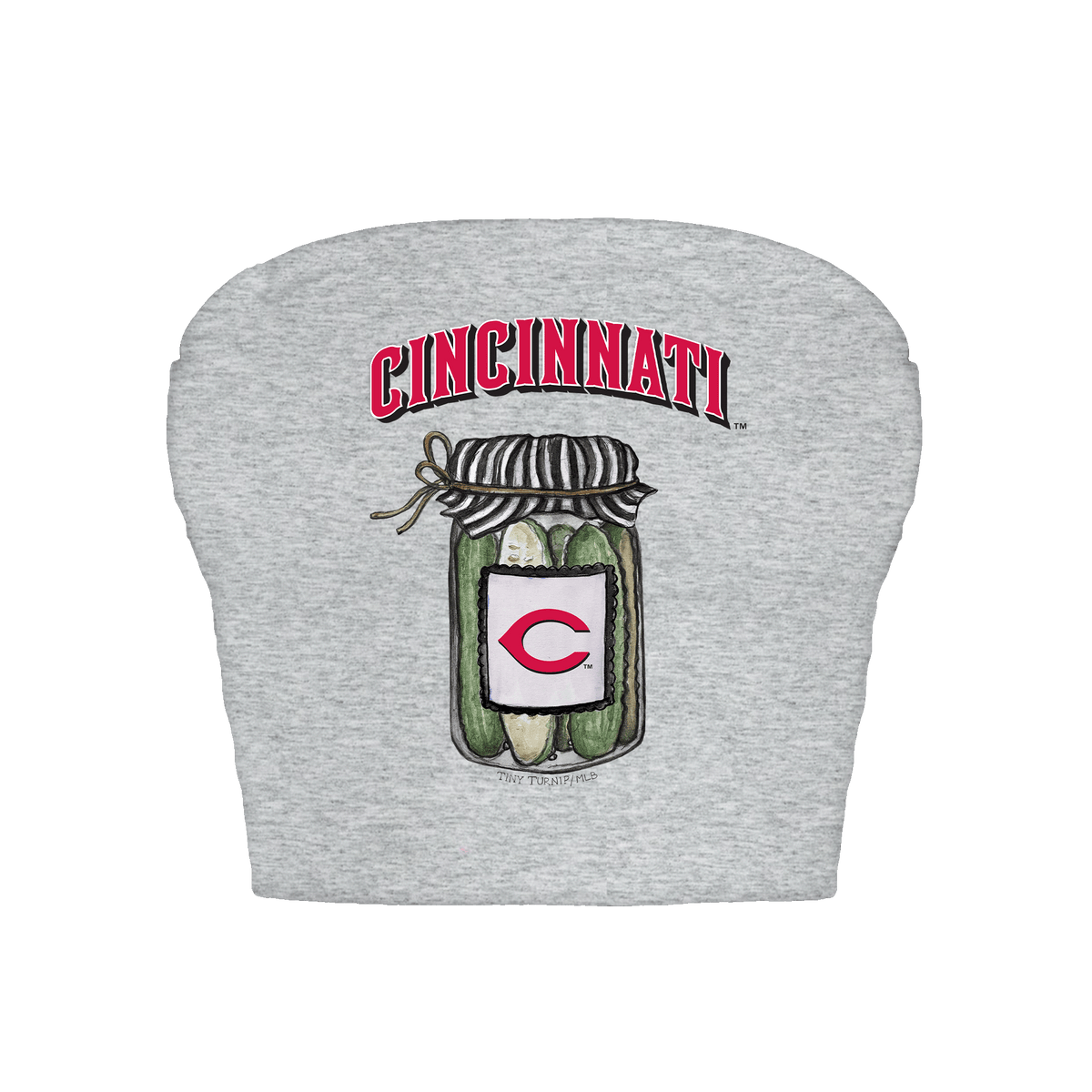 Cincinnati Reds Pickle Jar Crop Tube Top