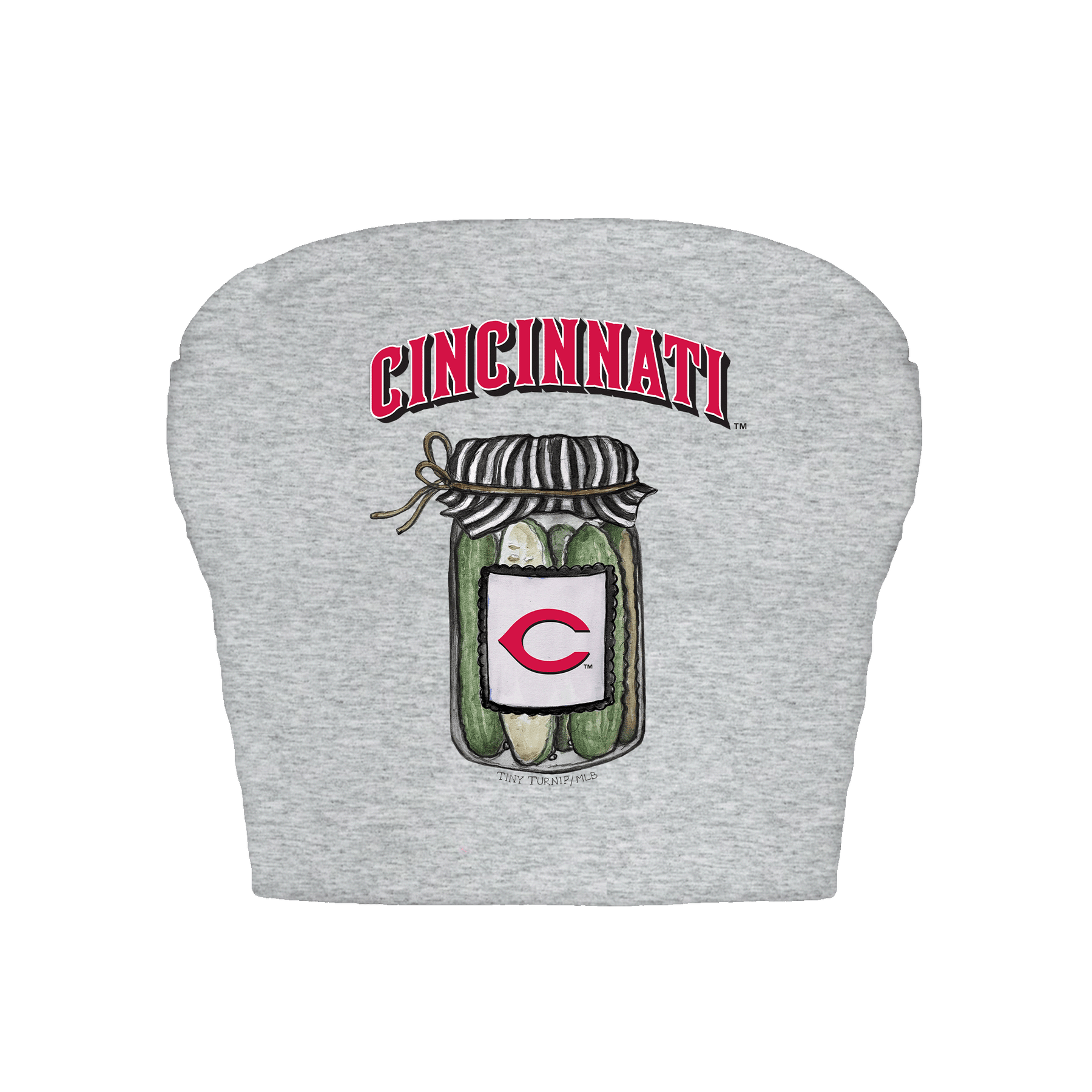 Cincinnati Reds Pickle Jar Crop Tube Top