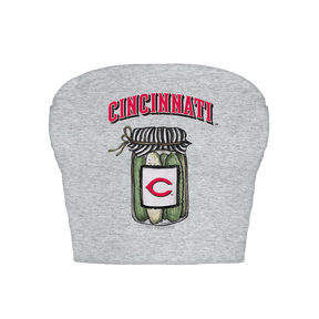 Cincinnati Reds Pickle Jar Crop Tube Top