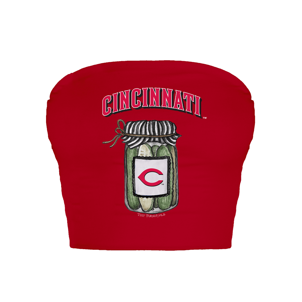 Cincinnati Reds Pickle Jar Crop Tube Top