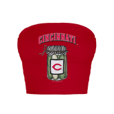 Cincinnati Reds Pickle Jar Crop Tube Top