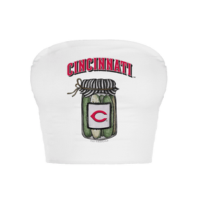 Cincinnati Reds Pickle Jar Crop Tube Top