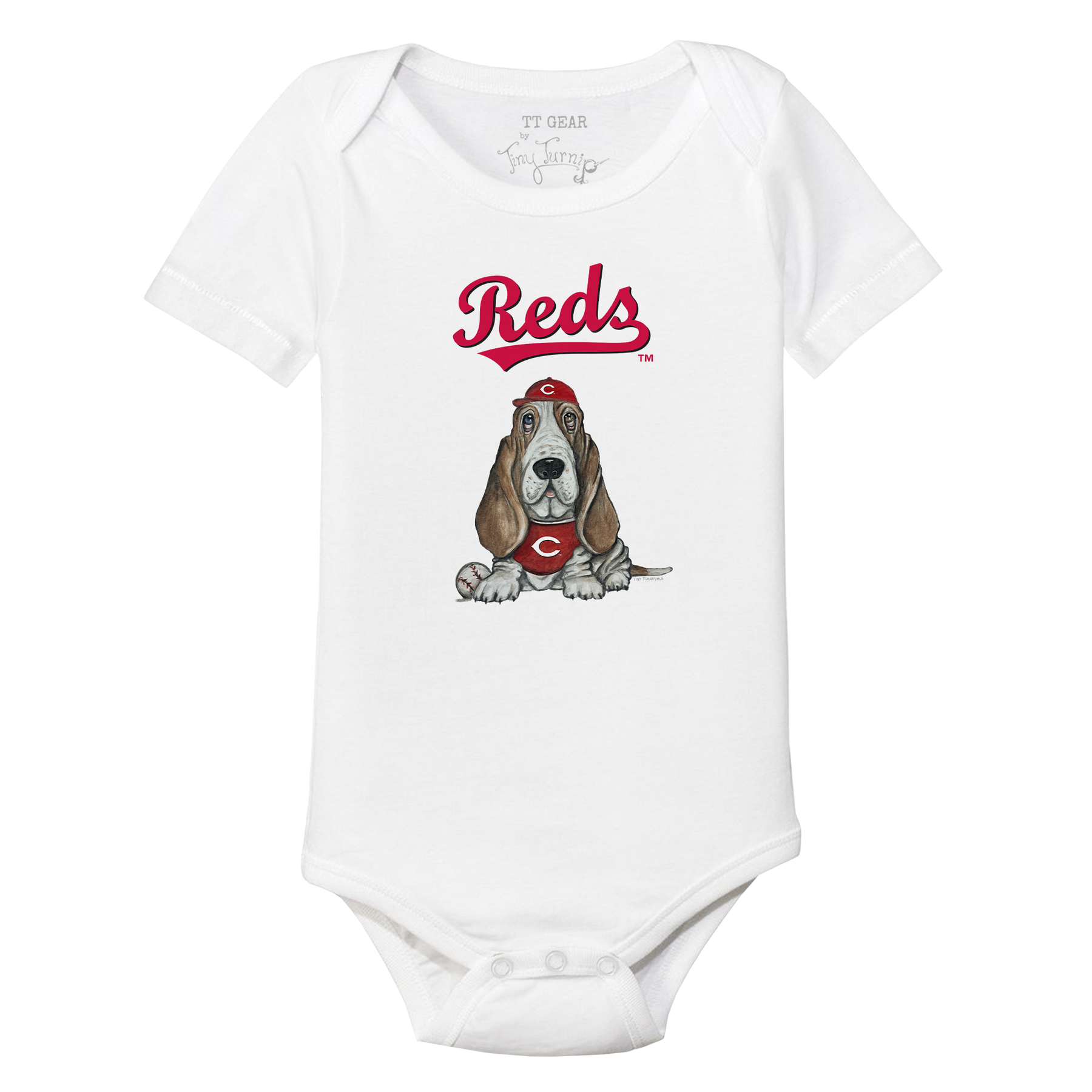 Cincinnati Reds Puddy Short Sleeve Snapper - Tiny Turnip