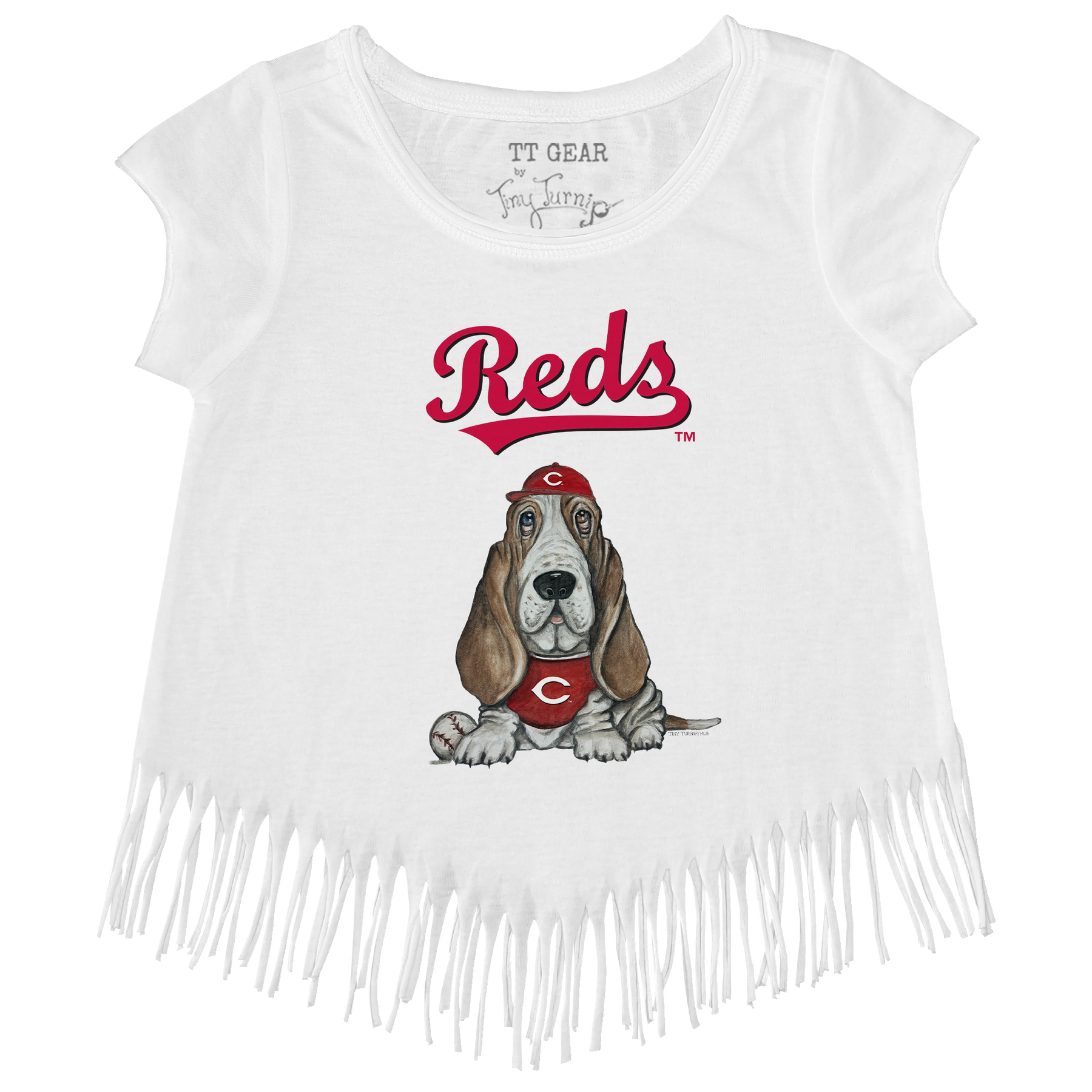 Cincinnati Reds Puddy Fringe Tee - Tiny Turnip