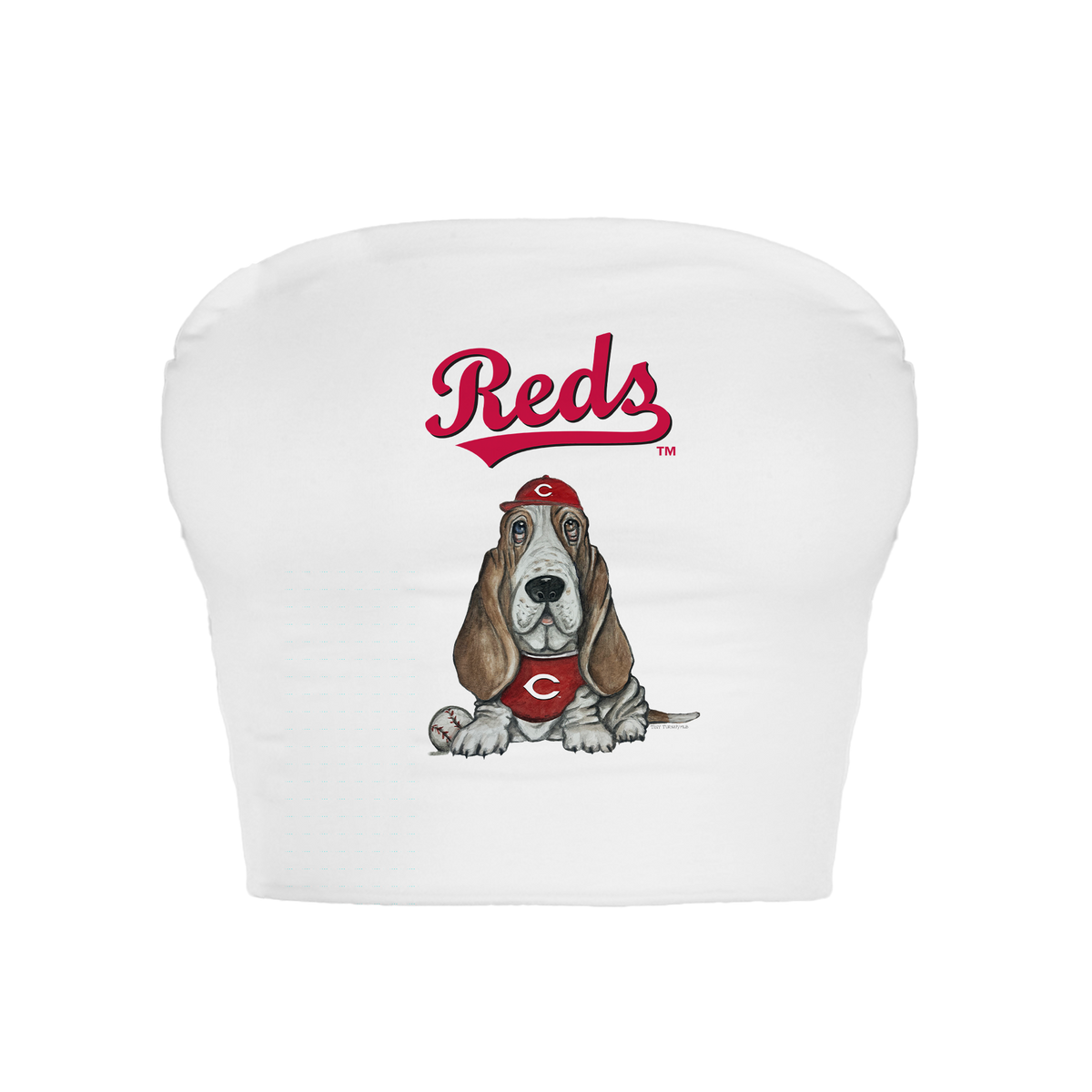 Cincinnati Reds Puddy Crop Tube Top - Tiny Turnip