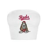 Cincinnati Reds Puddy Crop Tube Top - Tiny Turnip