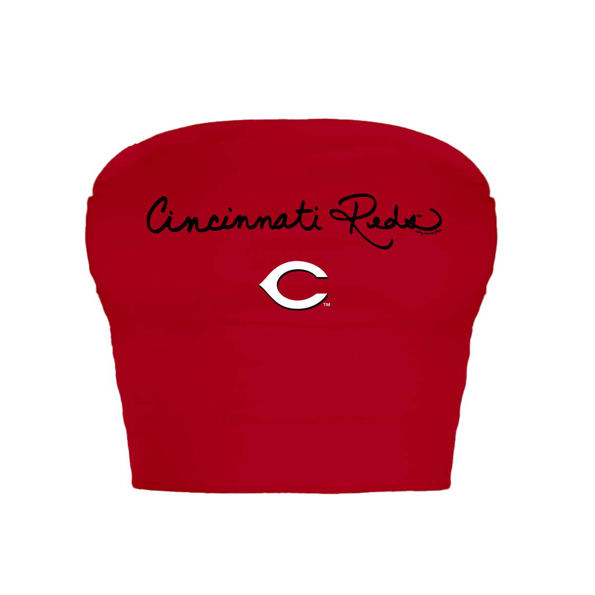 Cincinnati Reds Logo Script Crop Tube Top