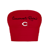 Cincinnati Reds Logo Script Crop Tube Top
