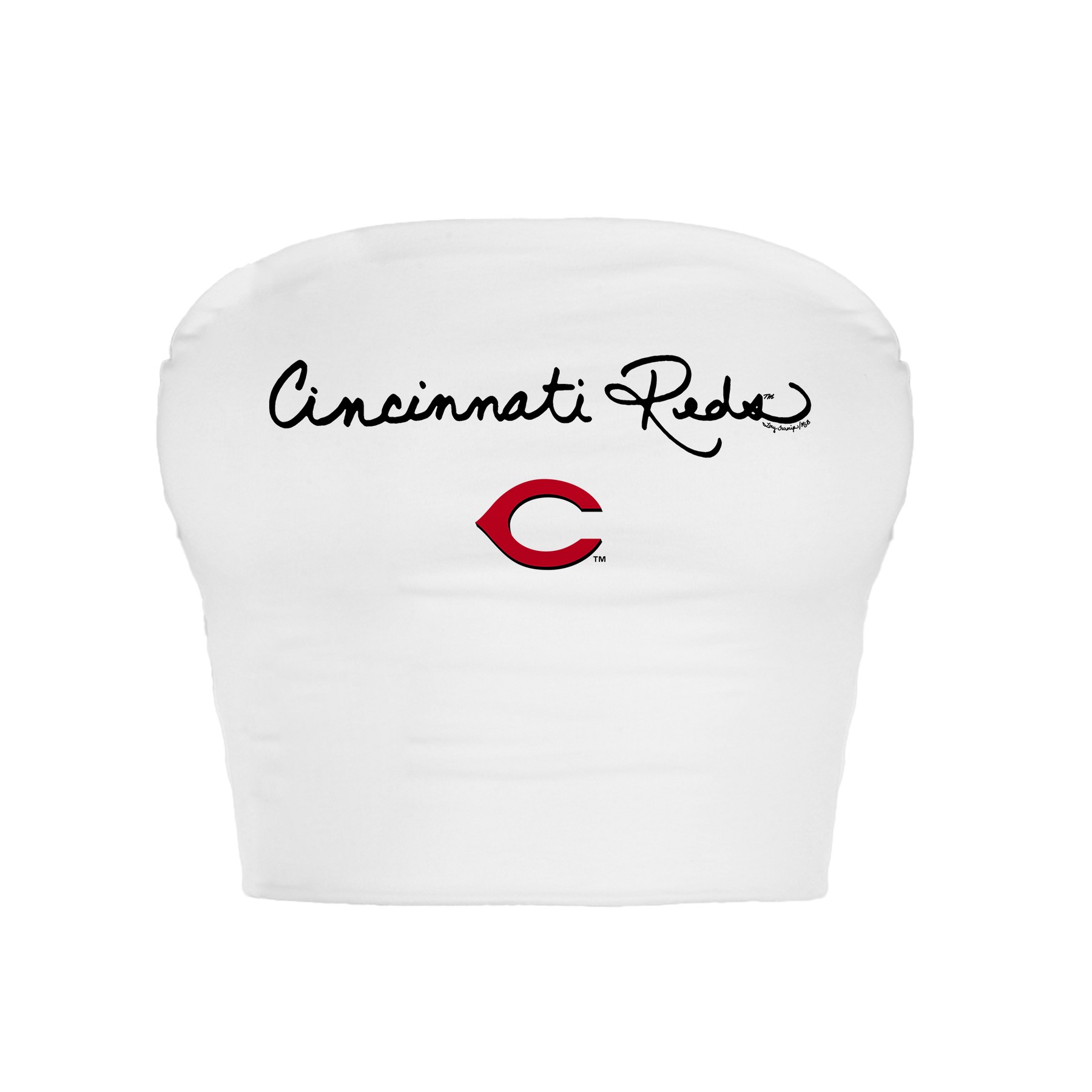 Cincinnati Reds Logo Script Crop Tube Top
