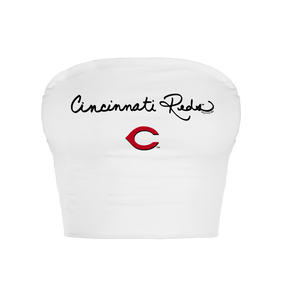 Cincinnati Reds Logo Script Crop Tube Top