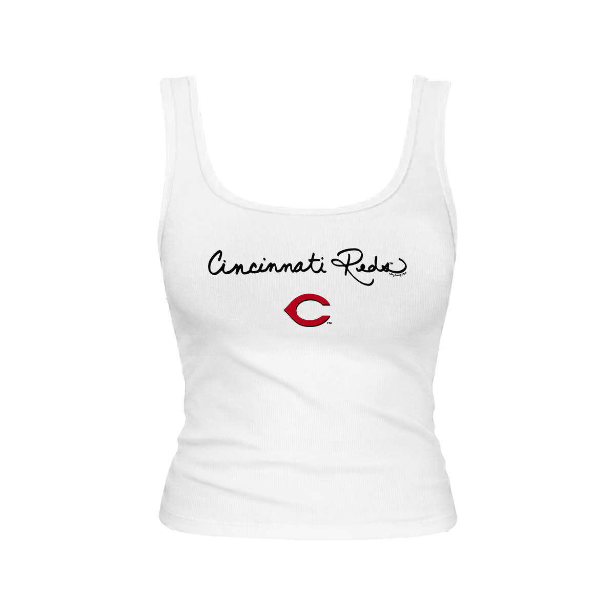 Cincinnati Reds Logo Script Emmy Tank