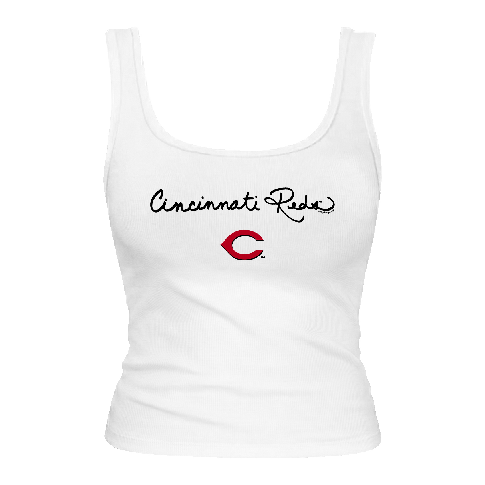 Cincinnati Reds Logo Script Emmy Tank