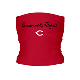 Cincinnati Reds Logo Script Tube Top - Tiny Turnip