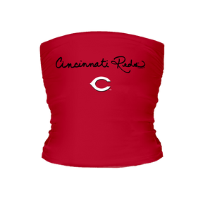 Cincinnati Reds Logo Script Tube Top - Tiny Turnip