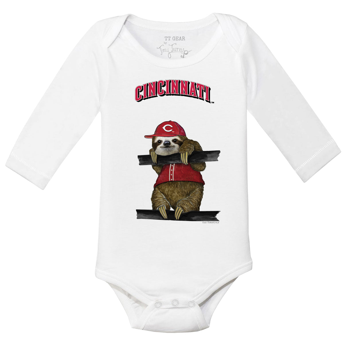 Cincinnati Reds Sloth Long Sleeve Snapper