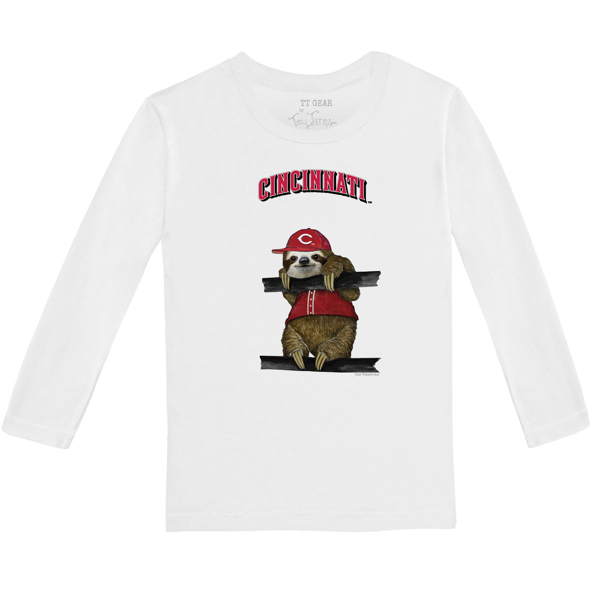 Cincinnati Reds Sloth Long-Sleeve Tee Shirt