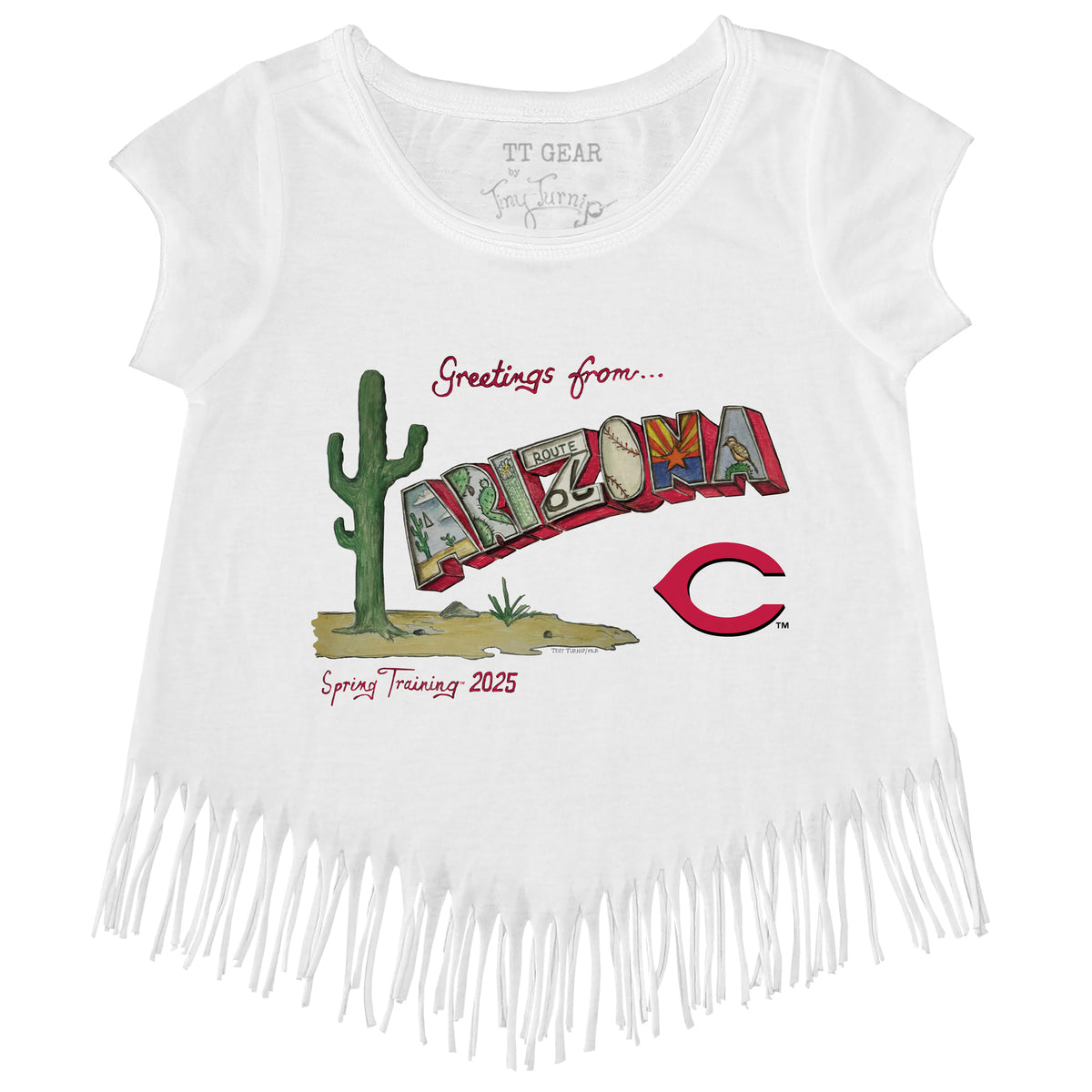 Cincinnati Reds Spring Training 2025 Fringe Tee