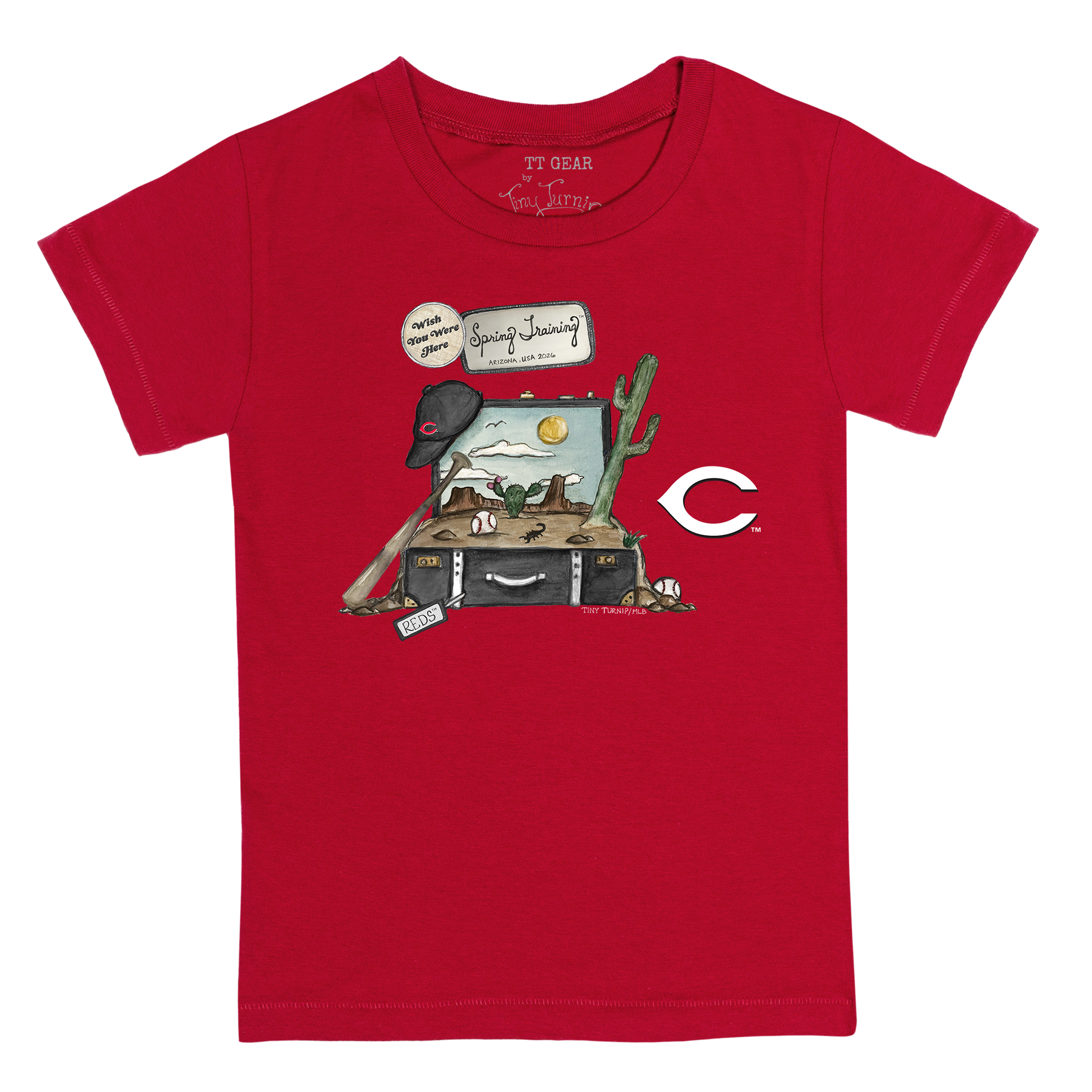 Cincinnati Reds Spring Training 2026 Kid's Tee Shirt - Tiny Turnip